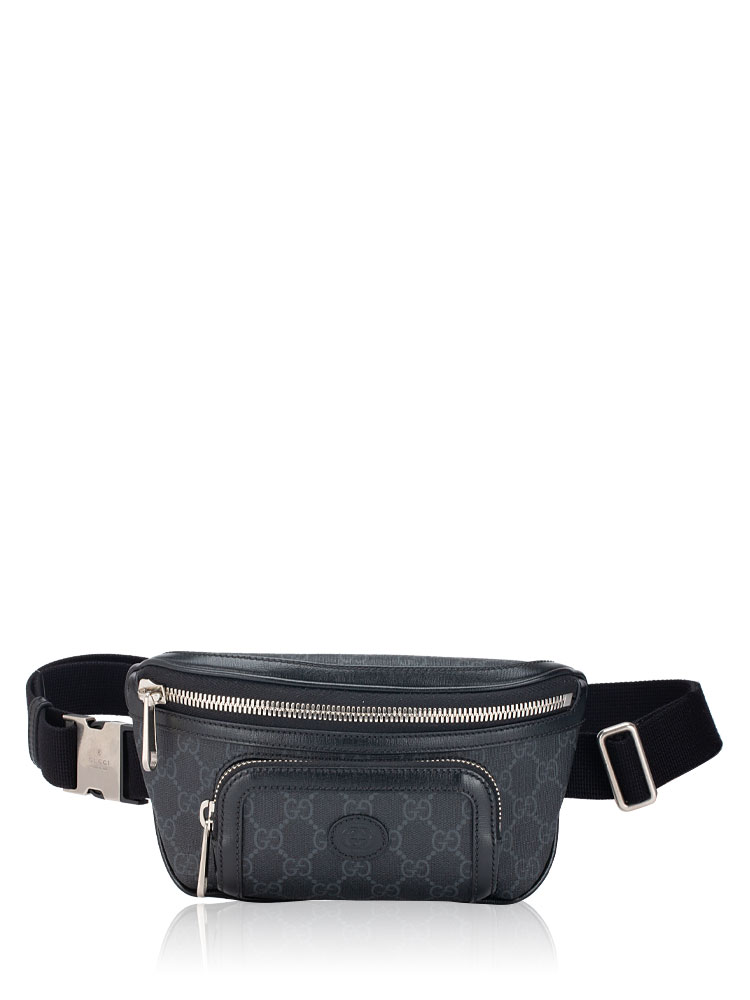 GG Supreme Retro Interlocking G Belt Bag Black
