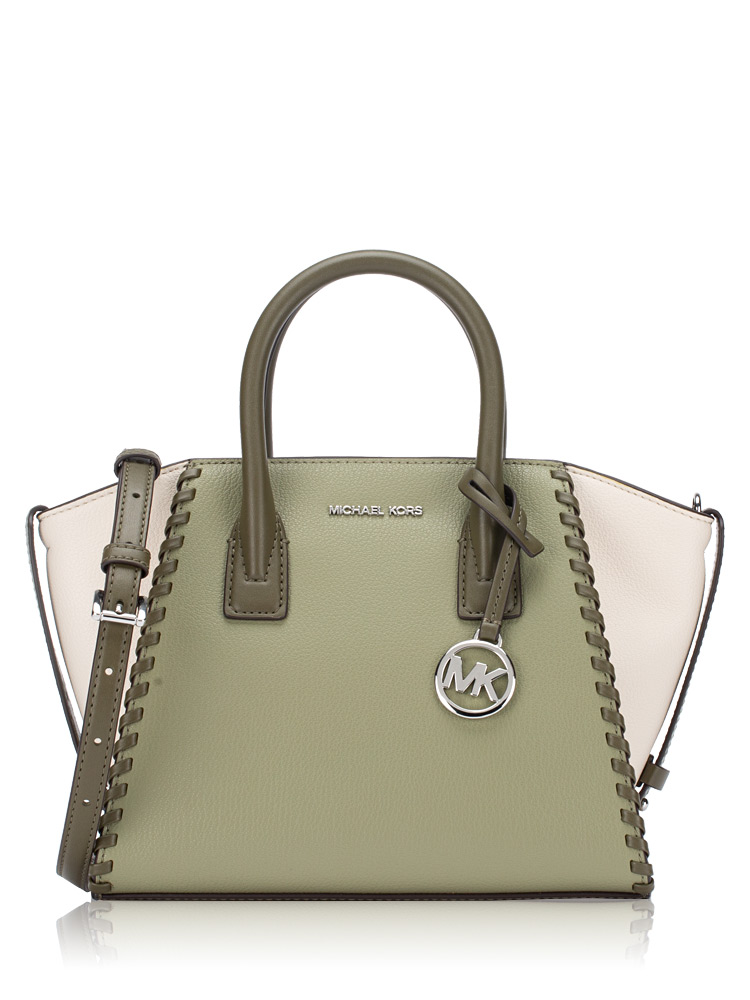 Avril Leather Small Satchel Thyme Multi