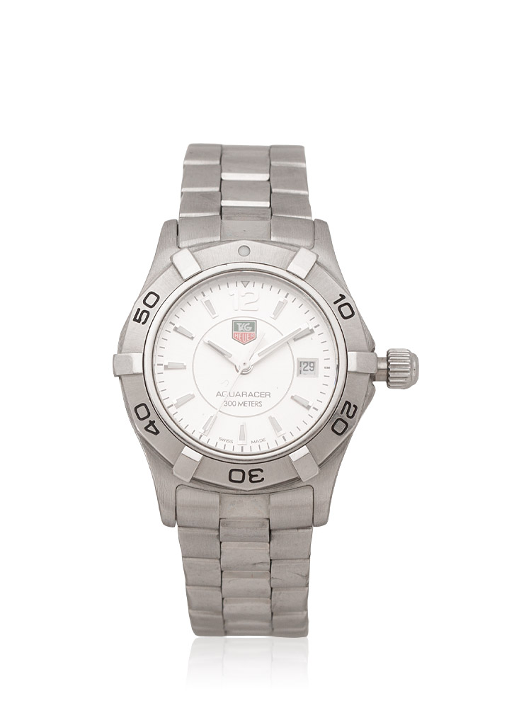 Stainless Steel Aquaracer 300M 27mm Watch Silver