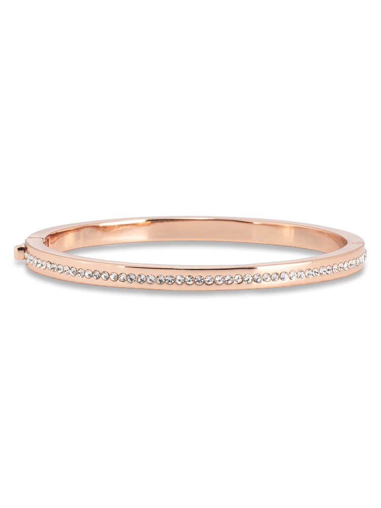 Ring It Up Pave Bangle Rose Gold