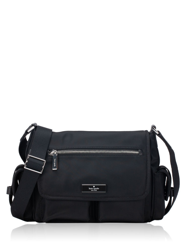 Carter Nylon Cargo Messenger Black