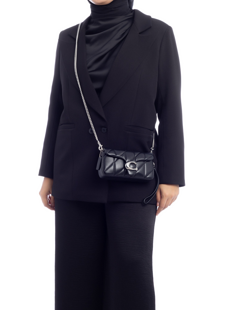 CP018 Tabby Pillow Quilting Crossbody Black