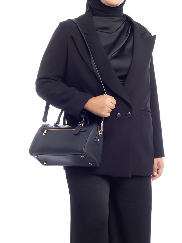 F79946 Crossgrain Rowan Satchel Black