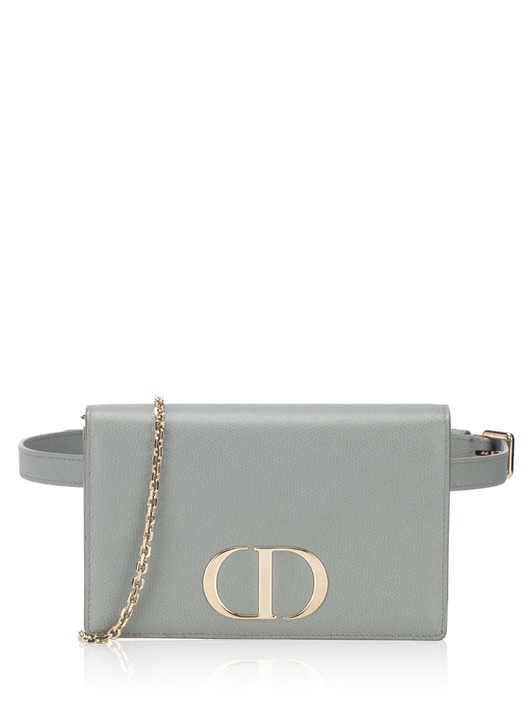 Calfskin 30 Montaigne 2-In-1 Chain Bag Grey Stone