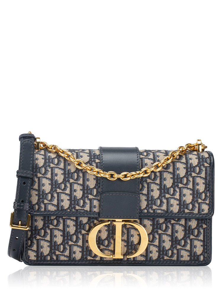 Oblique 30 Montaigne Chain Flap Bag Blue
