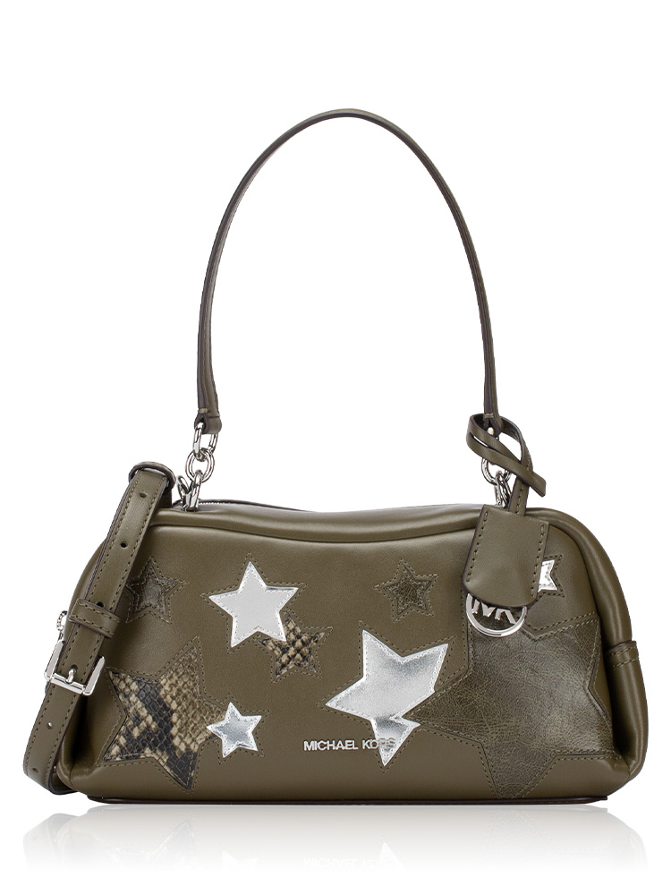Cecily Embellished Small Shoulder Bag Olive