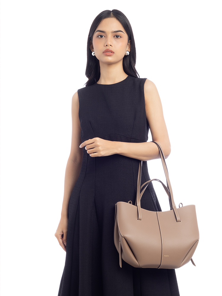Textured Calfskin Cyme Mini Tote Root