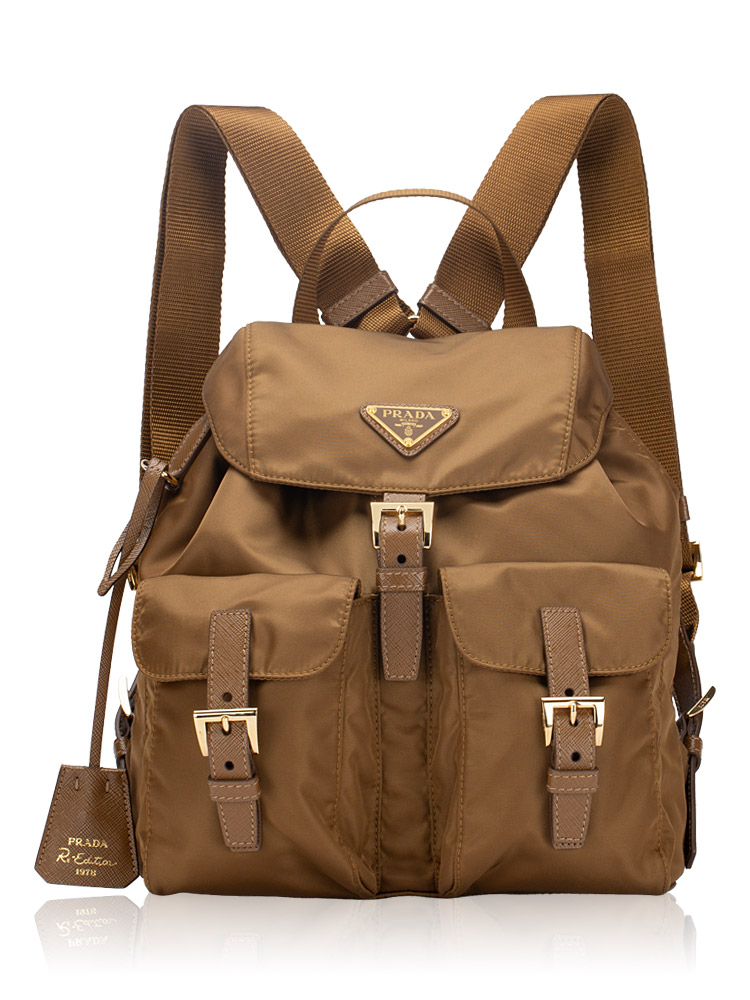 1BZ677 Vela Nylon Backpack Sughero