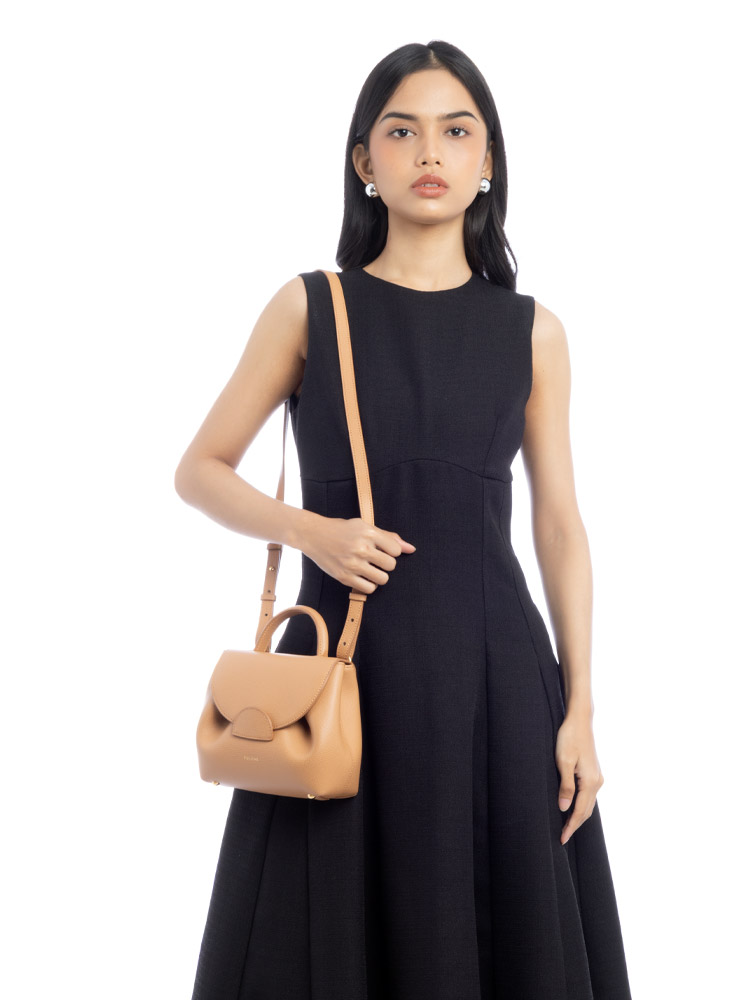 Textured Calfskin Numero Un Nano Tan