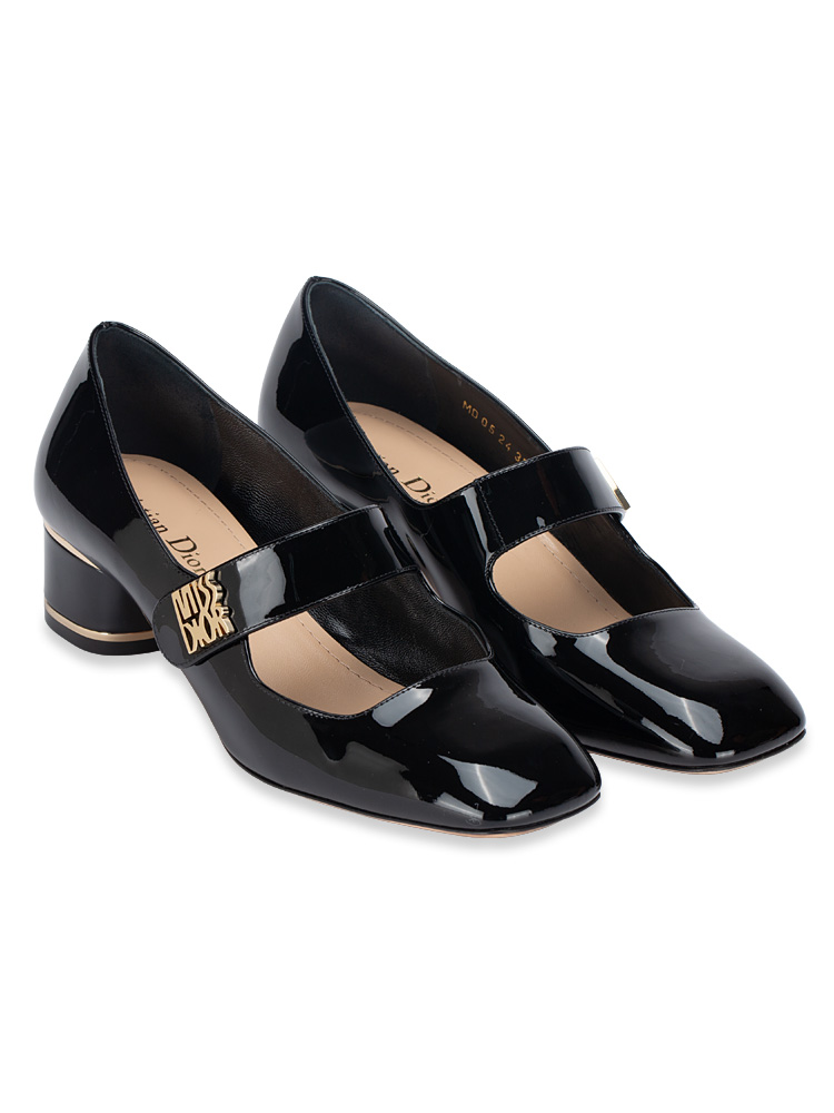 Patent Calfskin Miss Dior Pump Black Sz 37