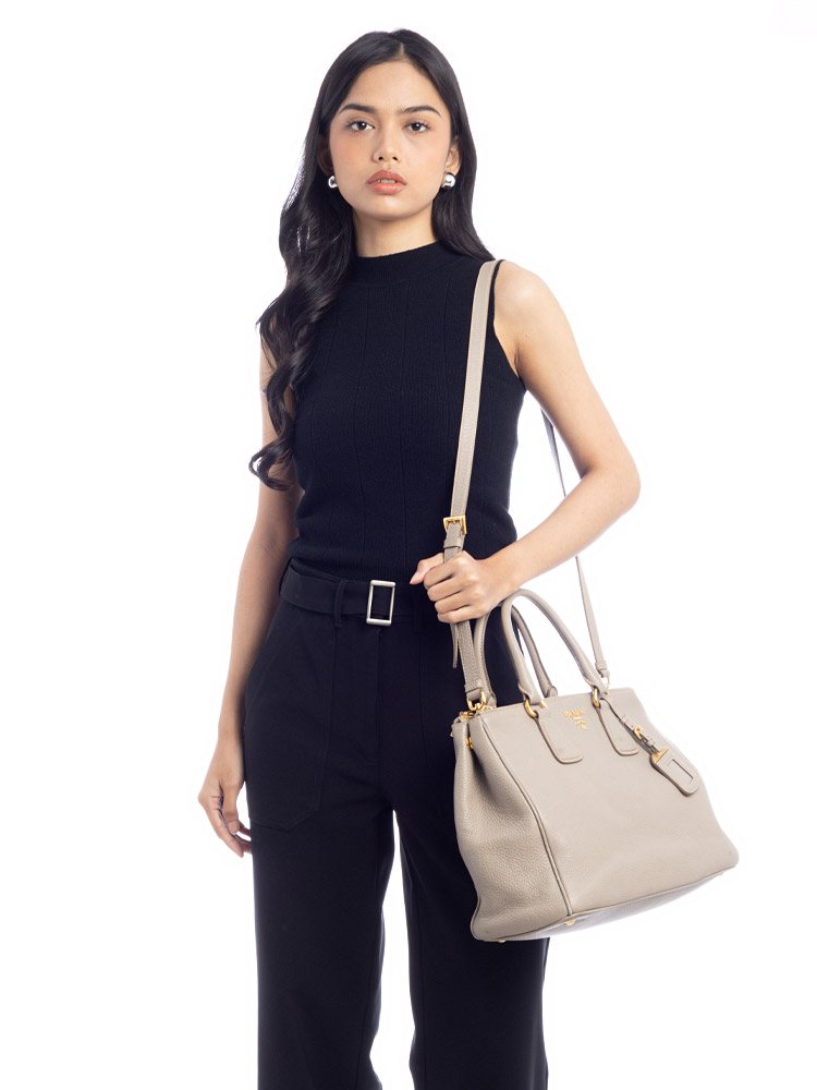 Vitello Daino Tote Argilla