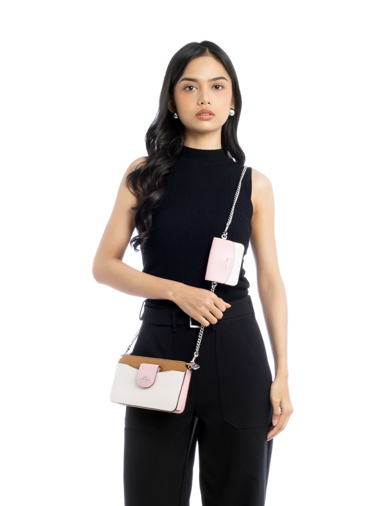 C3608 Colorblock Poppy Crossbody Powder Pink