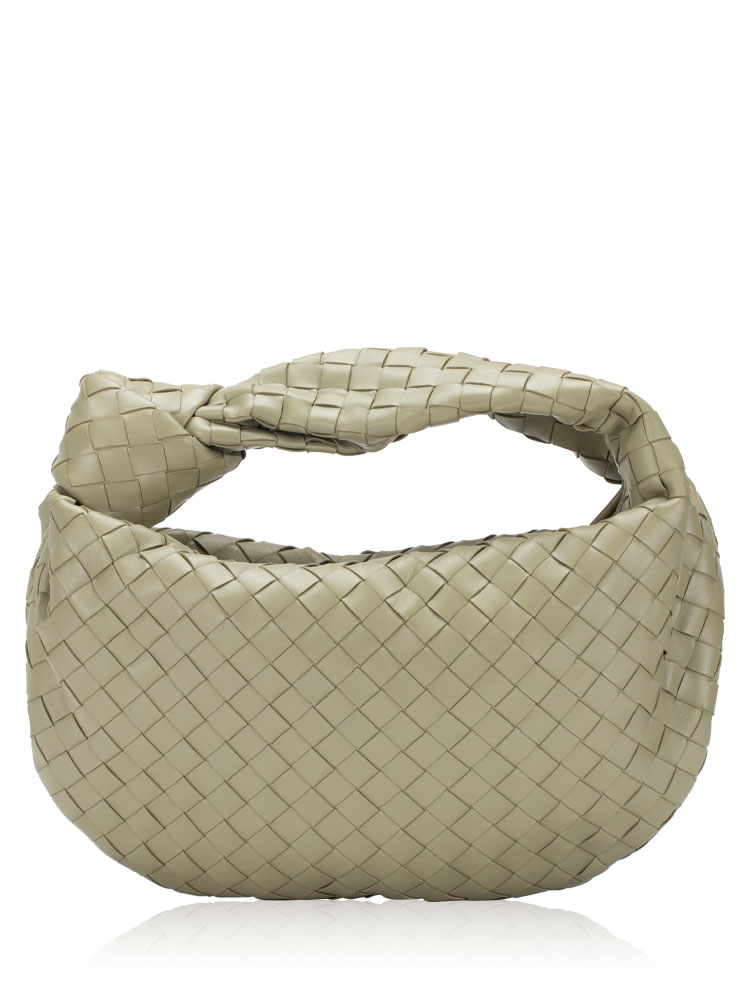 Nappa Intrecciato Jodie Small Hobo Travertine