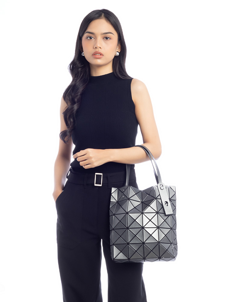 Bao Bao 4x5 Prism Boxy Tote Gunmetal