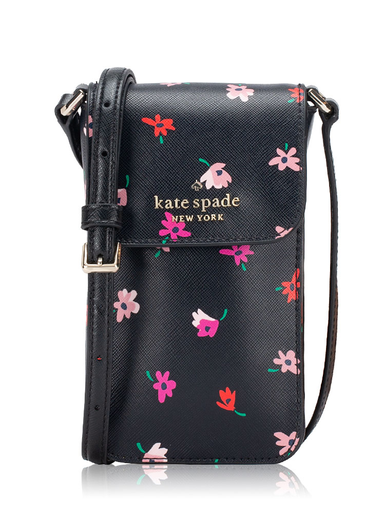 Staci Ditsy Buds NS Flap Phone Crossbody Black Multi