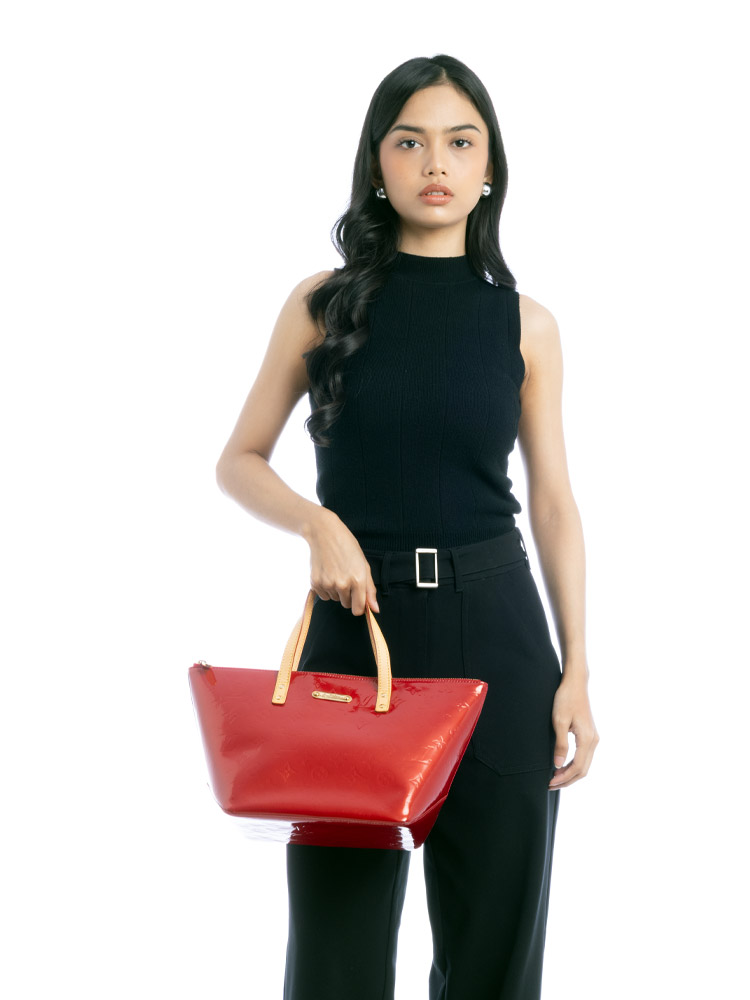 Monogram Vernis Bellevue PM Pomme D'Amour