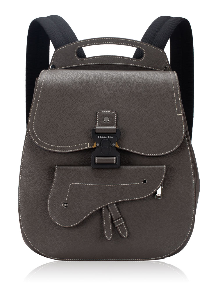 Grained Calfskin Maxi Gallop Backpack Brown