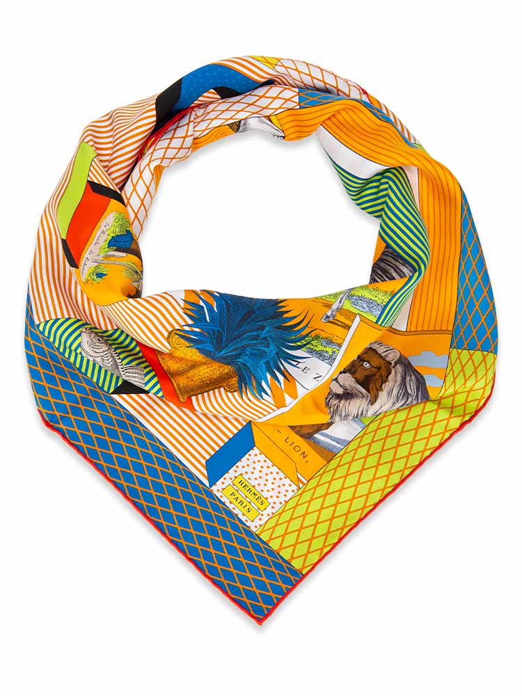 Silk Grand Theatre Nouveau 90 Shawl Naturel Gold