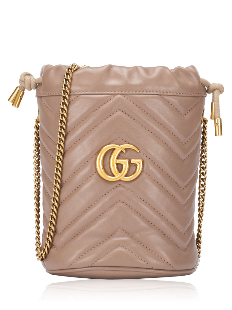 GG Marmont Matelasse Mini 2.0 Bucket Bag Porcelain Rose