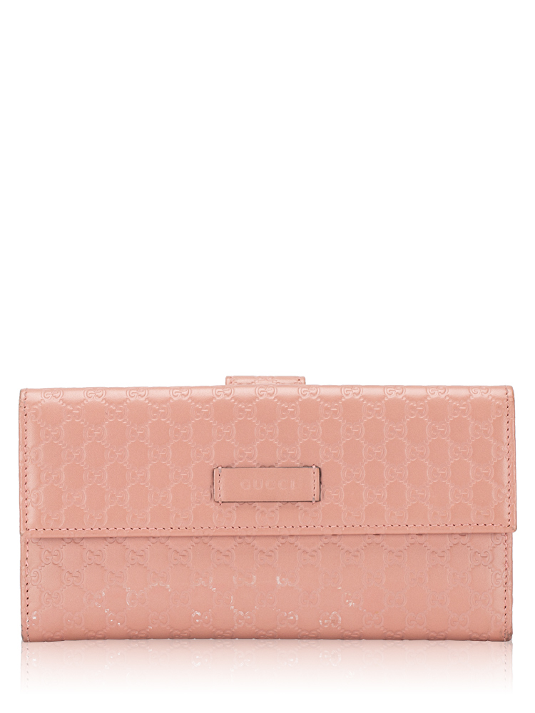 Microguccissima Continental Wallet Pink