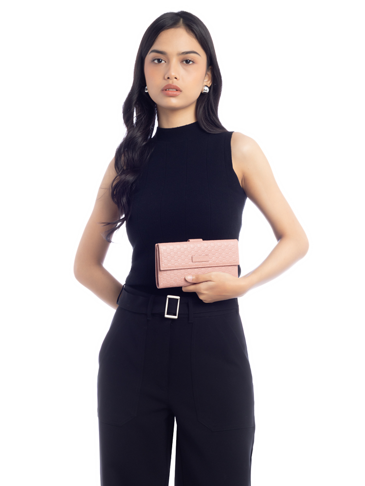 Microguccissima Continental Wallet Pink