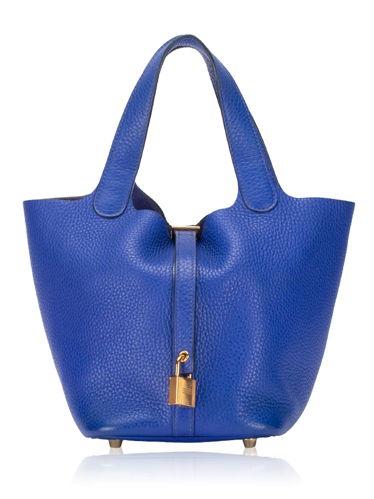 Taurillon Clemence Picotin Lock 18 PM Bleu Electrique