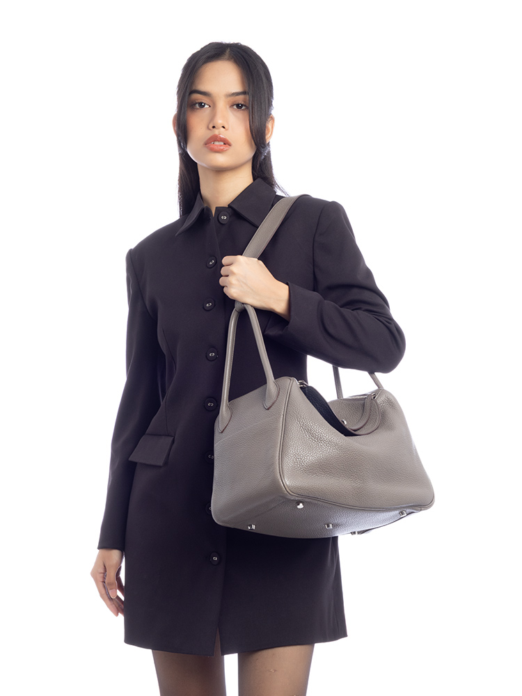 Taurillon Clemence Lindy 34 Etain Bleu Indigo