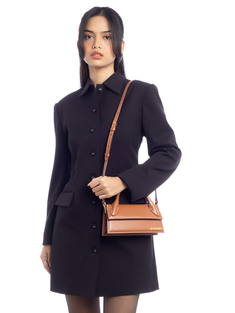 Calfskin Le Chiquito Long Light Brown