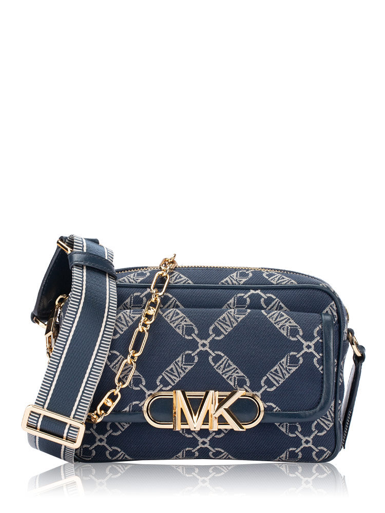 Parker Jacquard Empire Logo Medium Crossbody Navy Multi