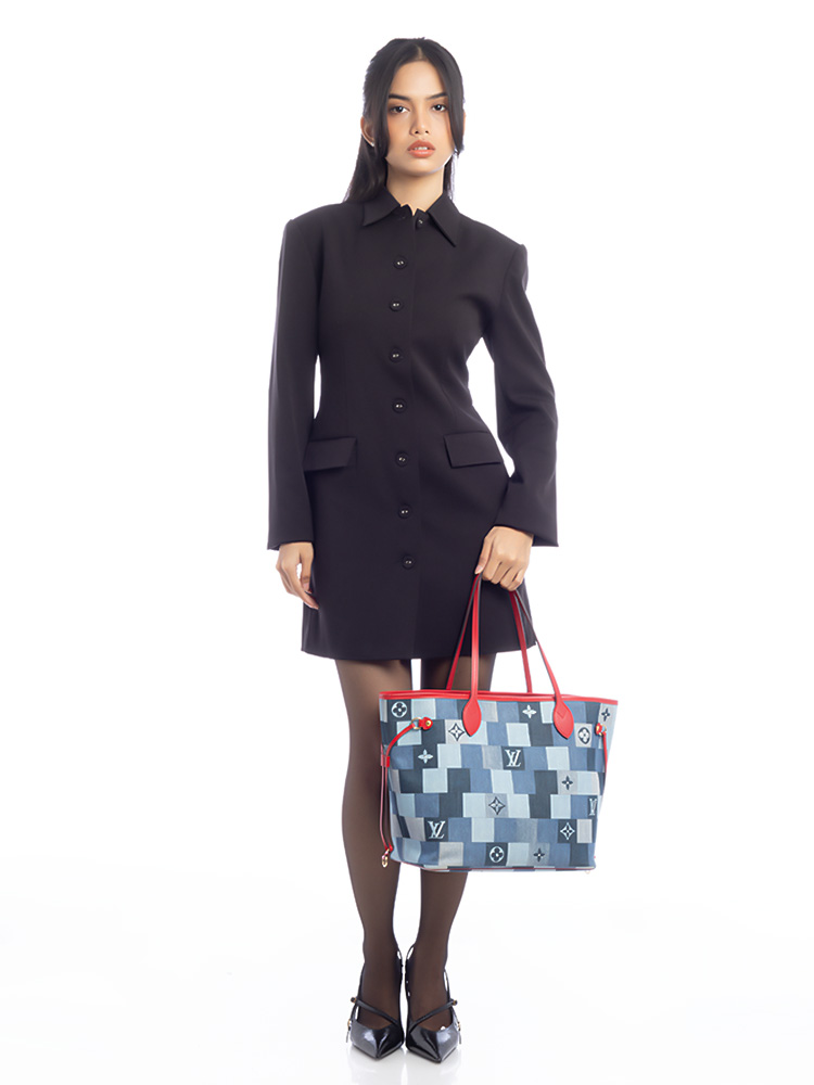 Monogram Damier Denim Patchwork Neverfull MM NM