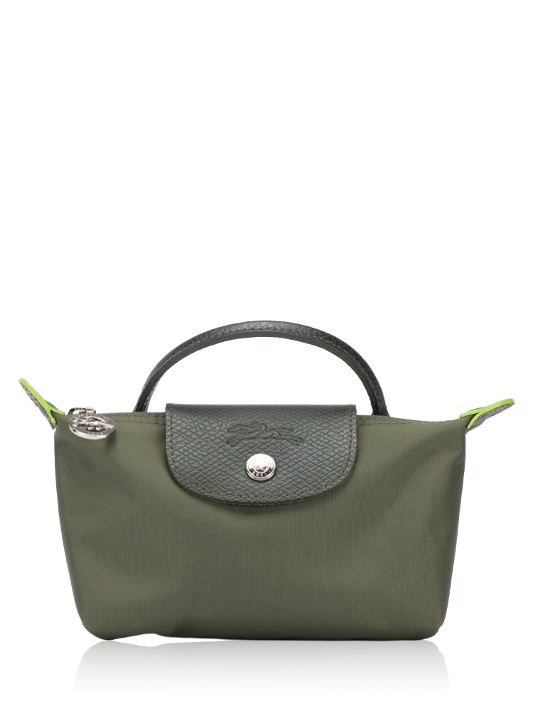 Le Pliage Green Pouch With Handle Forest