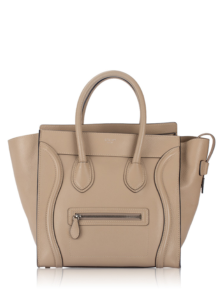 Drummed Calfskin Mini Luggage Dune