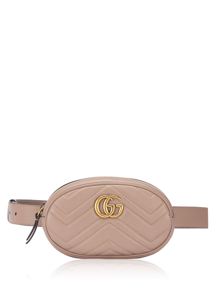 GG Marmont Matelasse Belt Bag Porcelain Rose Sz 85