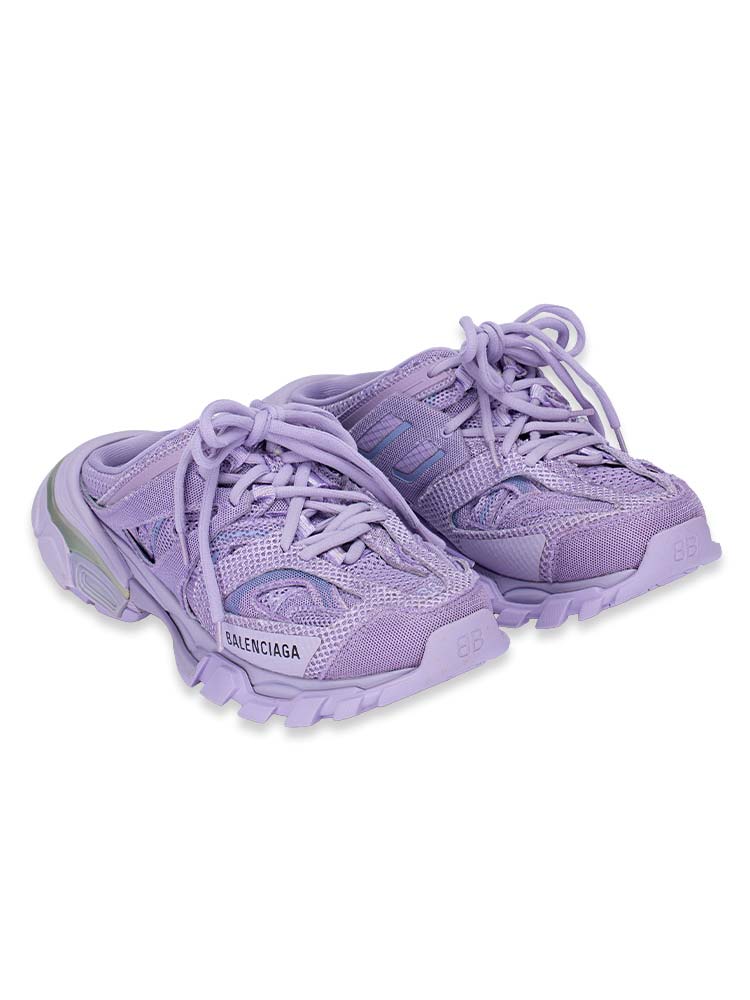Mesh Rubber Track Mules Lilac Sz 38