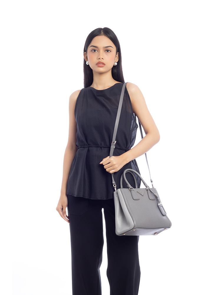 BN2608 Saffiano Lux 2 Way Bag Marmo Nube