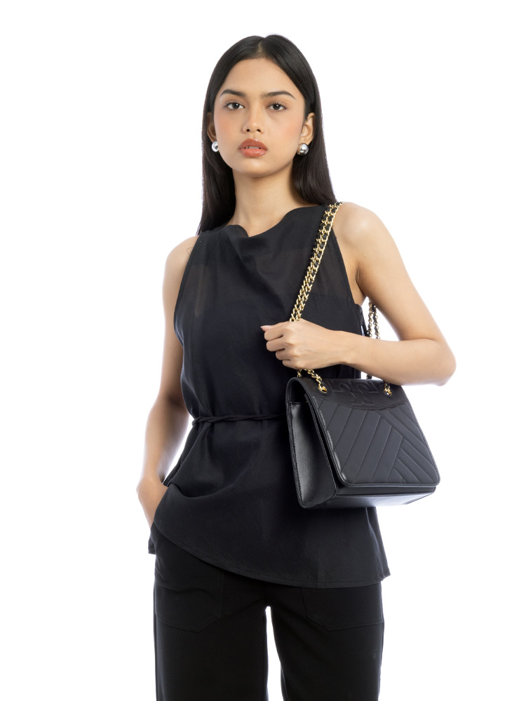 Alexa Convertible Shoulder Bag Black