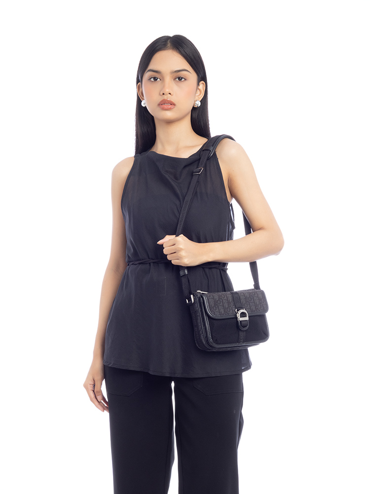 Oblique Dior 8 Mini Crossbody Black