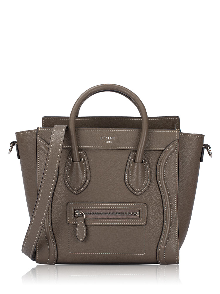 Drummed Calfskin Nano Luggage Souris