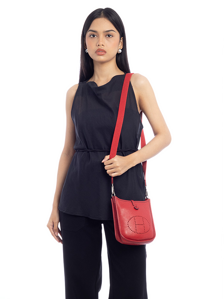 Taurillon Clemence Amazone Mini Evelyne 16 TPM Rouge Casaque