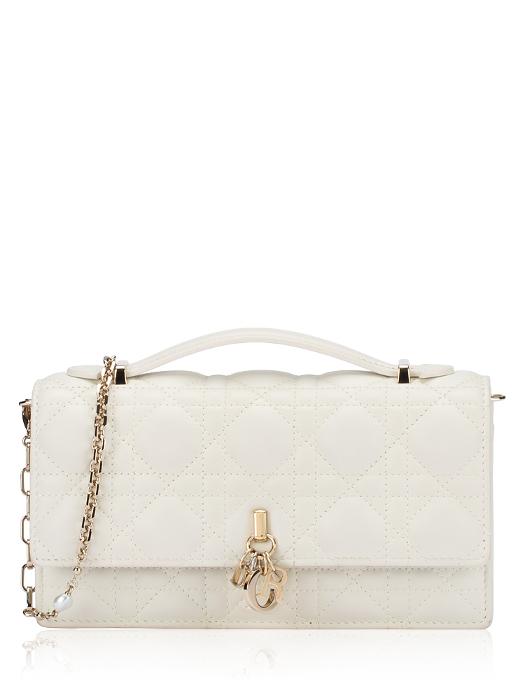 Lambskin Cannage My Dior Mini Bag Latte