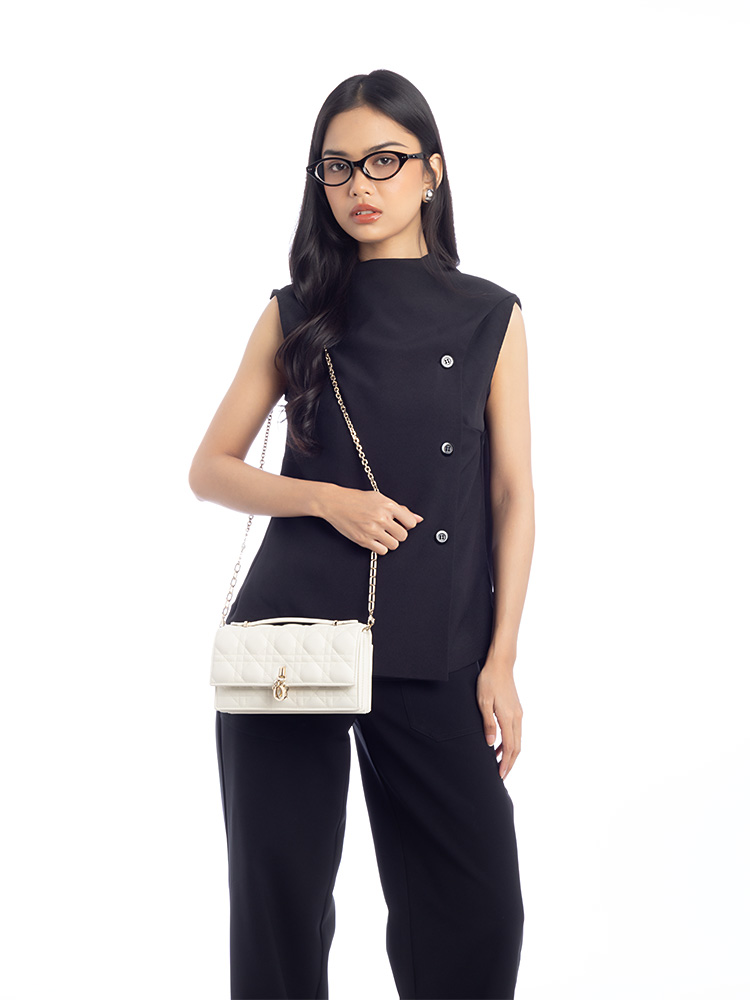 Lambskin Cannage My Dior Mini Bag Latte