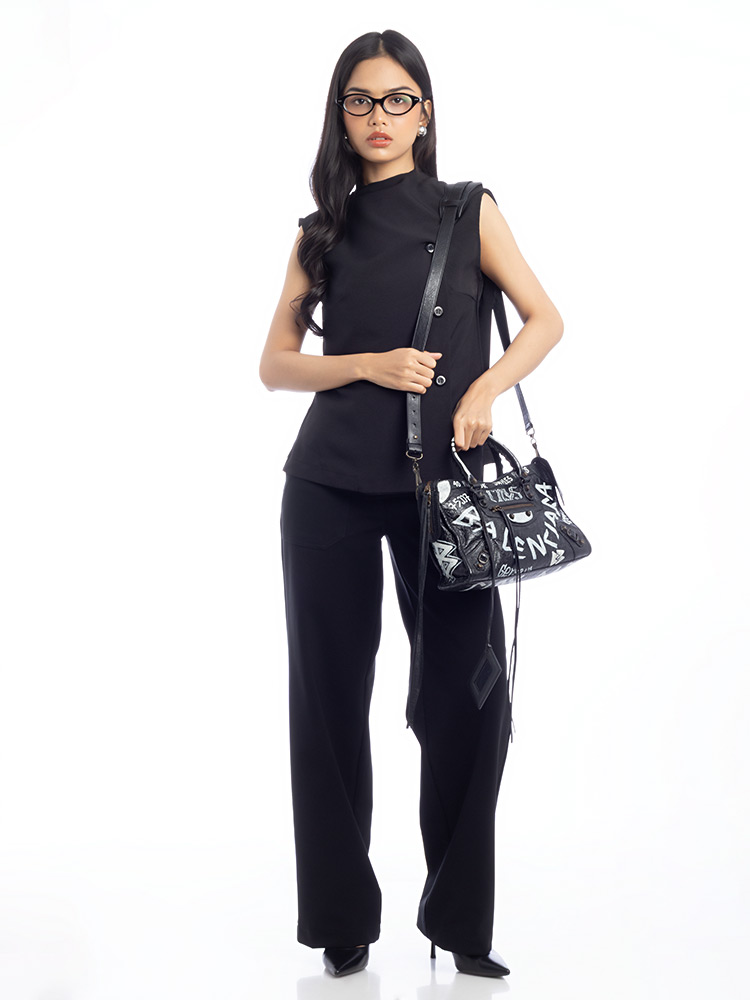 Classic Graffiti All Over Small City Black