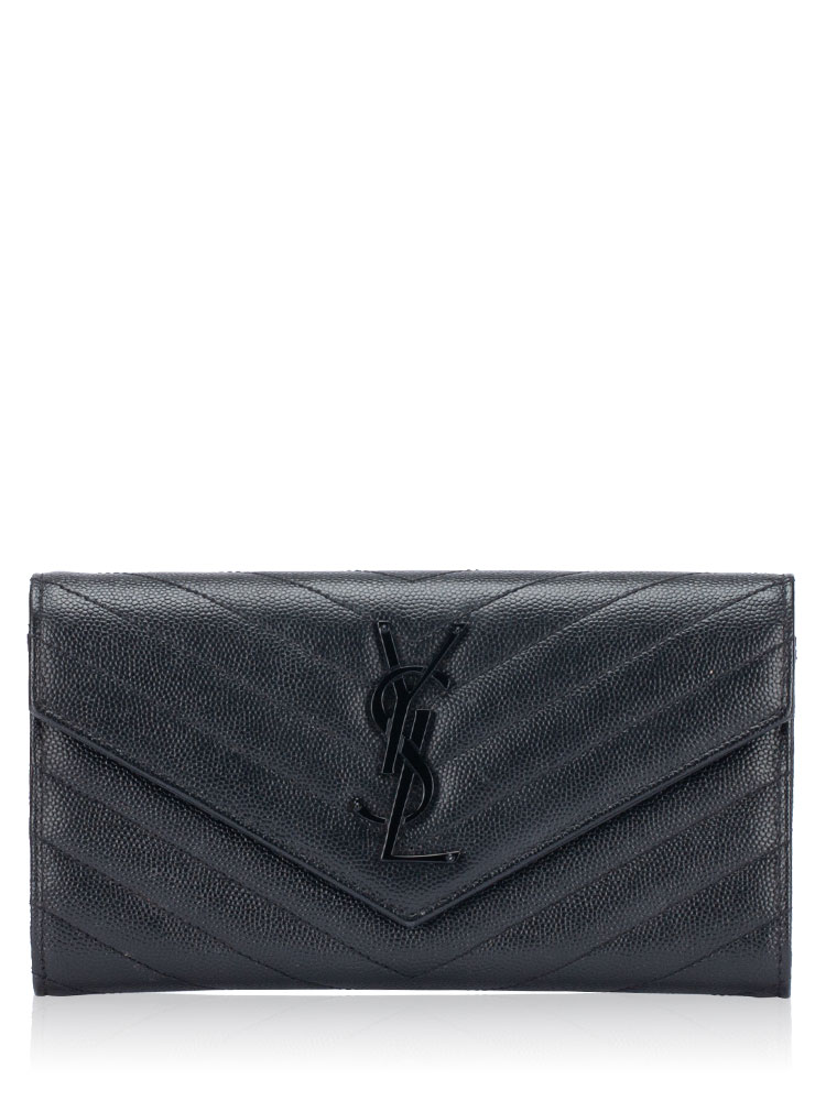 Grain De Poudre Cassandre Large Flap Wallet Nero
