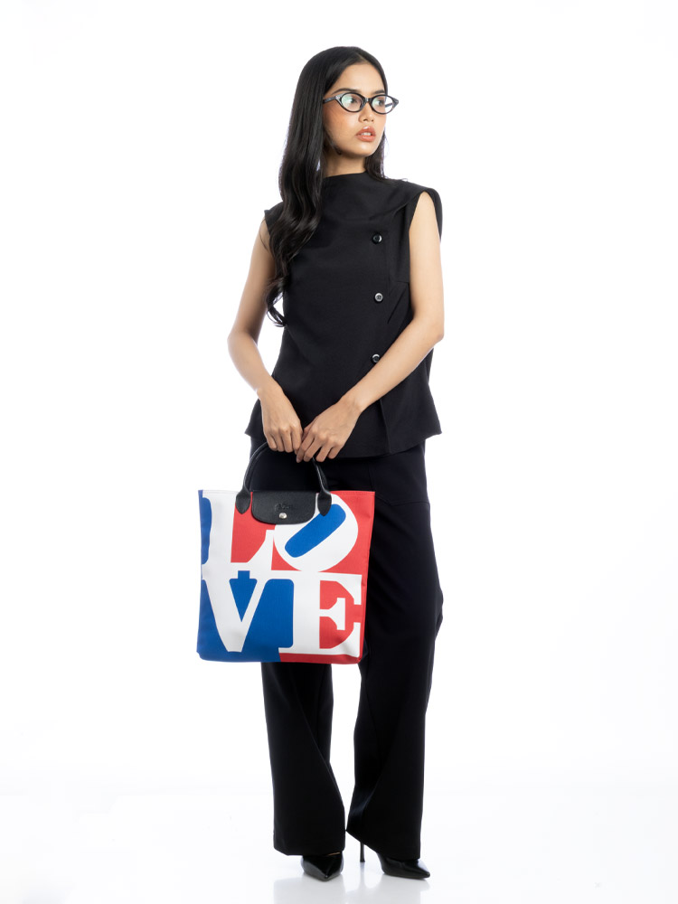 X Robert Indiana LOVE Large Tote White