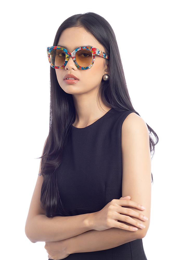 GG0208S Crystal Star Round Sunglasses