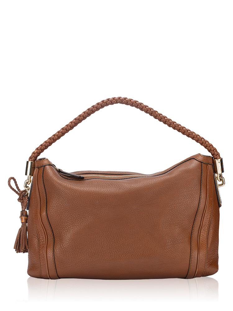 Calfskin Bella Medium Hobo Brown