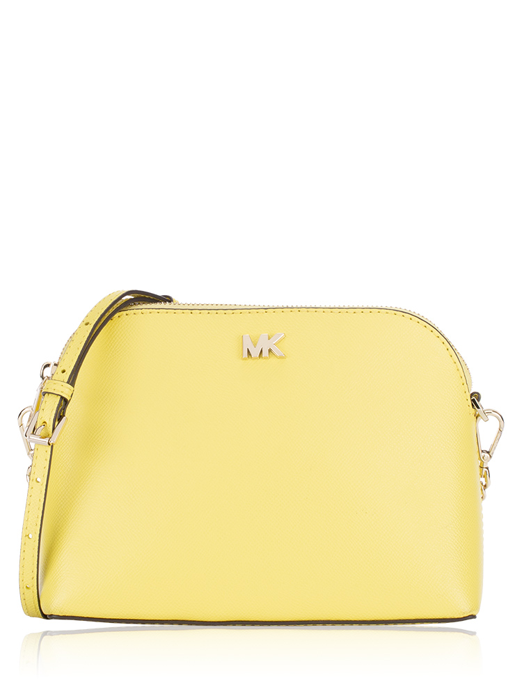 Leather Large Dome Crossbody Sunshine