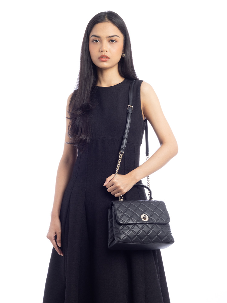 Natalia Top Handle Satchel Black