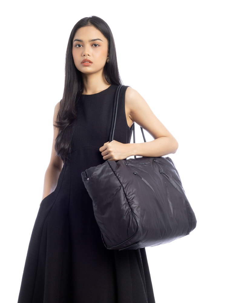 Everything Puffy Large Tote Black