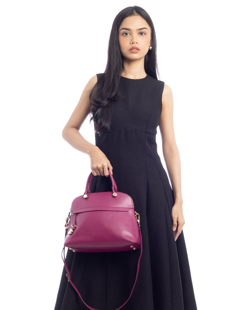 Piper Small Dome Satchel Lampone